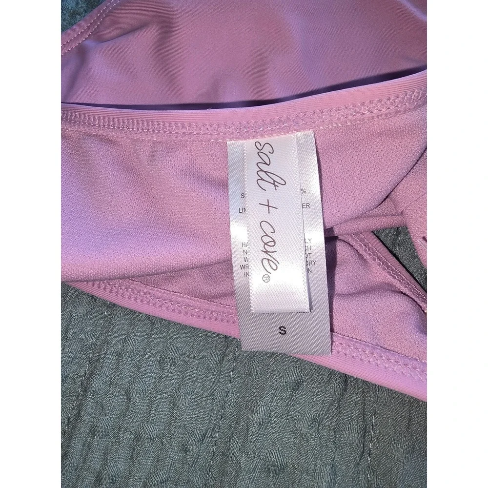 NWOT Salt + Cove‎ Bikini Bottom Pink Solid Hipster Swimwear Women Size S